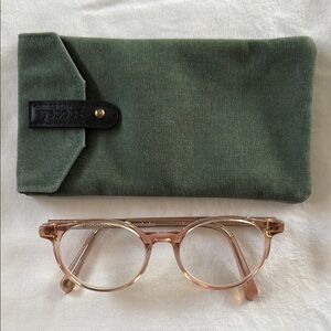 Eyebobs Pink Glasses with Green Case